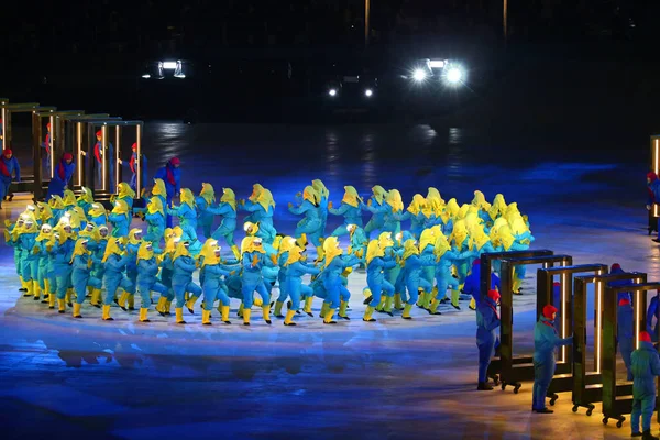 Pyeongchang Coréia Sul Fevereiro 2018 Cerimônia Abertura Dos Jogos Olímpicos — Fotografia de Stock