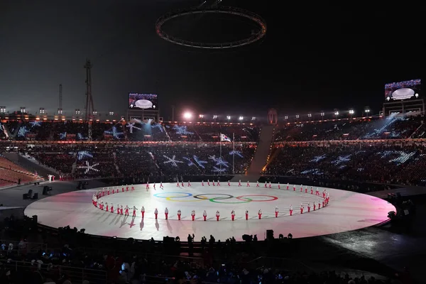 Pyeongchang Coréia Sul Fevereiro 2018 Cerimônia Abertura Dos Jogos Olímpicos — Fotografia de Stock