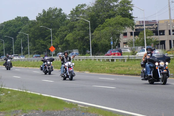 Brooklyn New York Haziran 2018 Bisikletçileri Belt Parkway Brooklyn — Stok fotoğraf