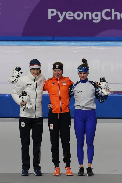 Gangneung Corée Sud Février 2018 Martina Sablikova Cze Esmee Visser — Photo