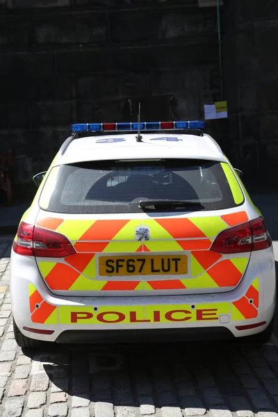 Edinburgh Skottland Juli 2018 Polisen Skottland Ger Säkerhet Edinburgh Skottlands — Stockfoto