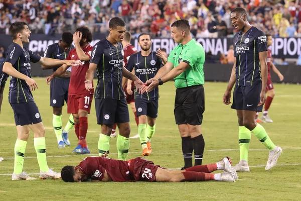 East Rutherford July 2018 Dominic Solanke Liverpool Lies Ground Hit — Stock Photo, Image