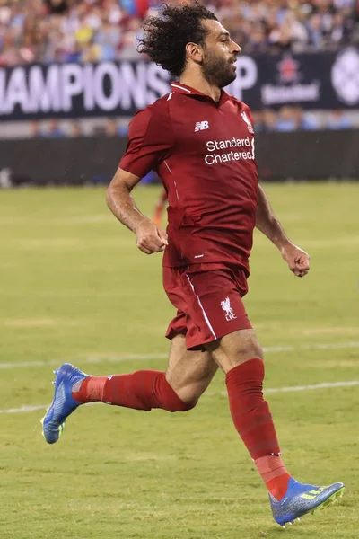 East Rutherford Julio 2018 Mohammed Salah Del Liverpool Acción Contra — Foto de Stock