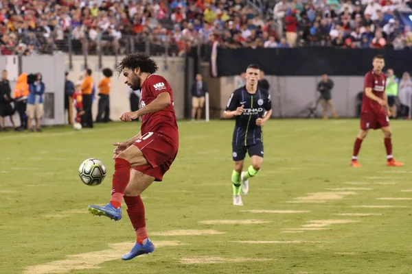 East Rutherford July 2018 Mohammed Salah 11Of Liverpool Action Manchester — Stock Photo, Image