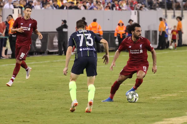 East Rutherford Juli 2018 Mohammed Salah Liverpool Aktion Mot Manchester — Stockfoto