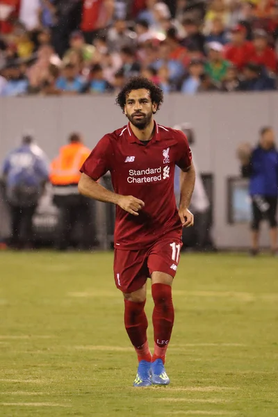 East Rutherford July 2018 Mohammed Salah 11Of Liverpool Action Manchester — Stock Photo, Image