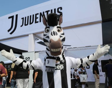 Harrison, Nj - 28 Temmuz 2018: Juventus FC maskot J 2018 Uluslararası Champions Cup Kupası oyun arada Juventus vs Benfica Red Bull Stadyumu'nda öncesi