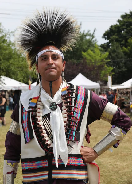 New York July 2018 Unidentified Native American 40Th Annual Thunderbird — Stock Photo, Image