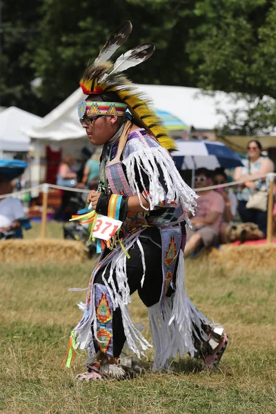 New York Temmuz 2018 Tanımlanamayan Genç Kızılderili Yıllık Thunderbird Kızılderili — Stok fotoğraf