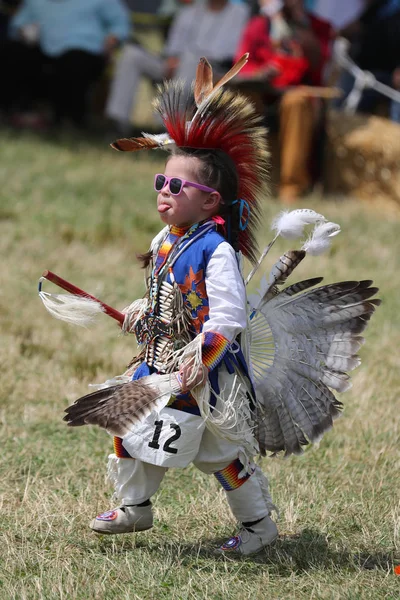 New York Temmuz 2018 Tanımlanamayan Genç Kızılderili Yıllık Thunderbird Kızılderili — Stok fotoğraf