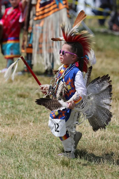 Nova Iorque Julho 2018 Jovem Nativo Americano Não Identificado Durante — Fotografia de Stock