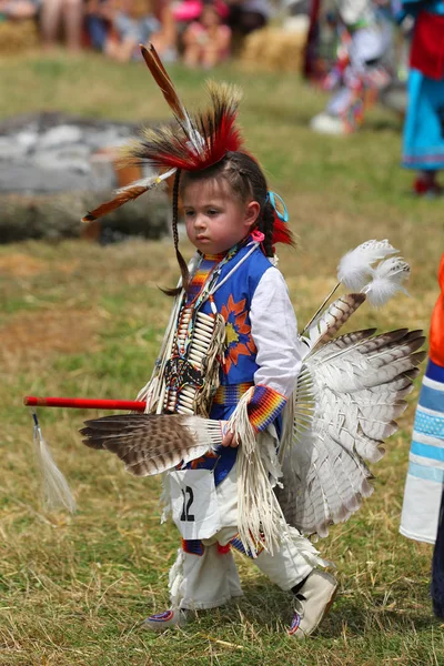 New York July 2018 Unidentified Young Native American 40Th Annual — Stock Photo, Image