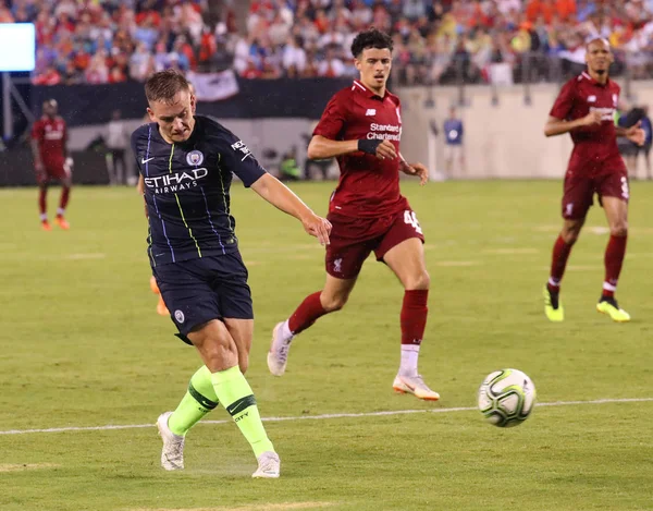 East Rutherford July 2018 Jack Harrison Manchester City Action Liverpool — Stock Photo, Image