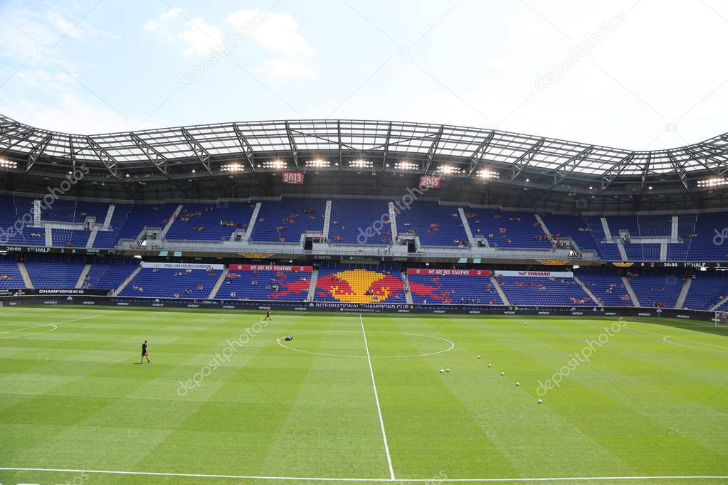 HARRISON, NJ - JULY 28, 2018:The Red Bull Stadium before Benfica  vs Juventus match at the 2018 International Champions Cup