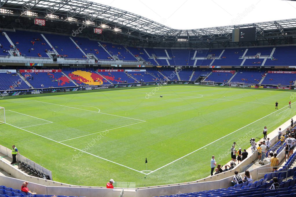 HARRISON, NJ - JULY 28, 2018:The Red Bull Stadium before Benfica  vs Juventus match at the 2018 International Champions Cup