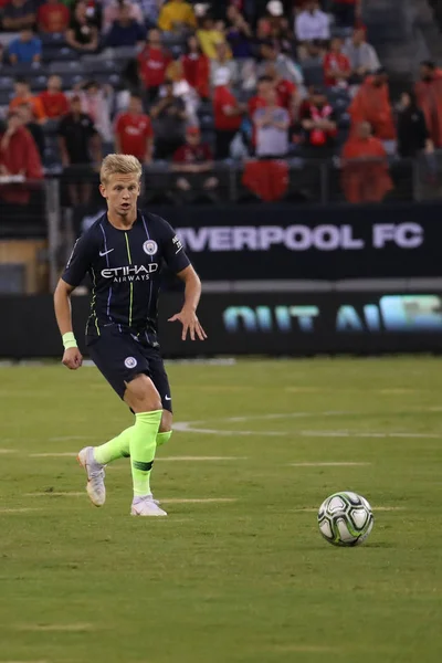 East Rutherford July 2018 Oleksandr Zinchenko Manchester City Action Liverpool — Stock Photo, Image