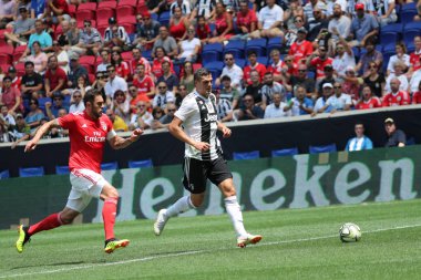 Harrison, Nj - 28 Temmuz 2018: Andrea Favilli #42 Juventus Benfica karşı eylem içinde 2018 sırasında uluslararası Champions Cup Turnuvası futbol maç Red Bull Stadyumu'nda