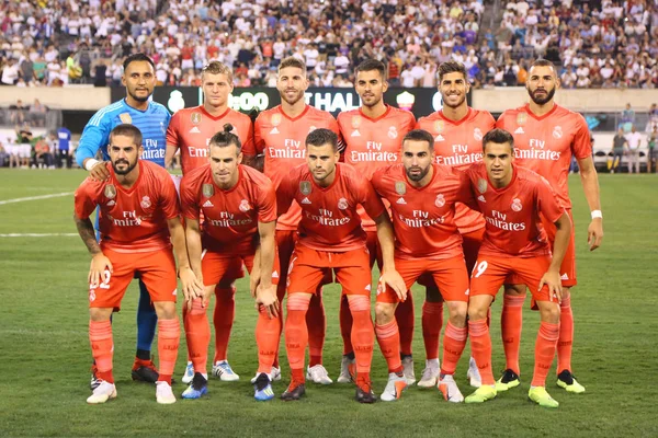 East Rutherford August 2018 Real Madrid Line Roma 2018 International — Stock Photo, Image