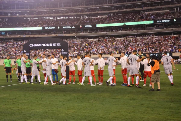 East Rutherford August 2018 Team Real Madrid Greats Team Roma — Stock Photo, Image