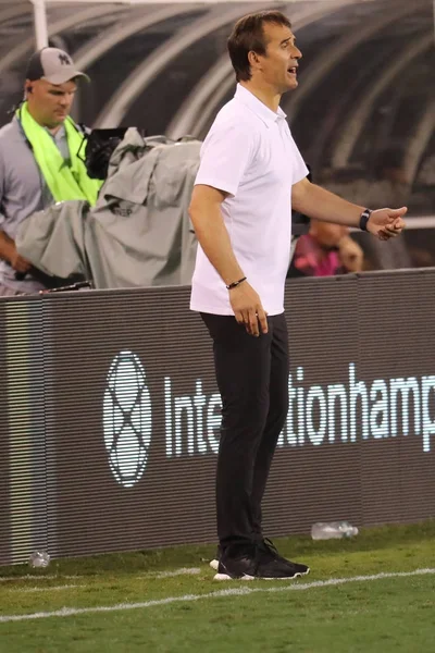 East Rutherford Ağustos 2018 Real Madrid Julen Lopetegui Müdürü 2018 — Stok fotoğraf