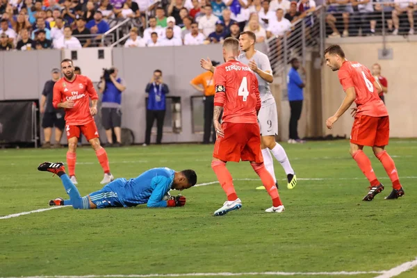 East Rutherford August 2018 Goalkeeper Keylor Navas Real Madrid Action — Stock Photo, Image