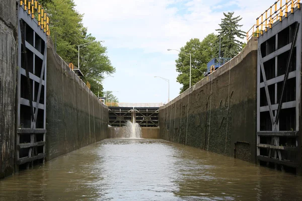 Uma Fechadura Canal Erie Norte Estado Nova Iorque — Fotografia de Stock