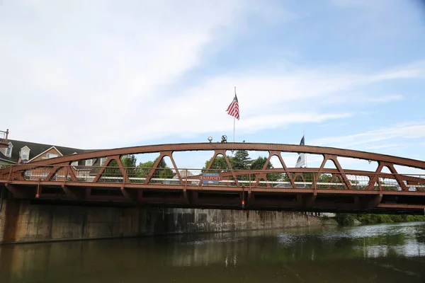 Fairport New York Luglio 2018 Lift Bridge Sulla Main Street — Foto Stock