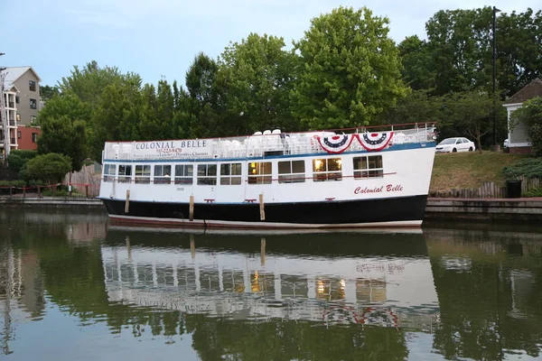 Fairport New York July 2018 Cruise Boat Docked Erie Canal — Stock Photo, Image