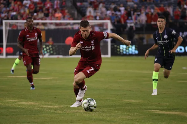 East Rutherford July 2018 James Milner Liverpool Action Manchester City — Stock Photo, Image