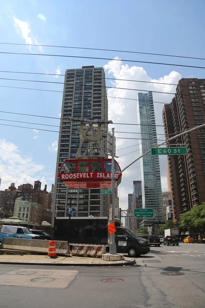 New York August 2018 Die Berühmte Roosevelt Island Tramway Die — Stockfoto