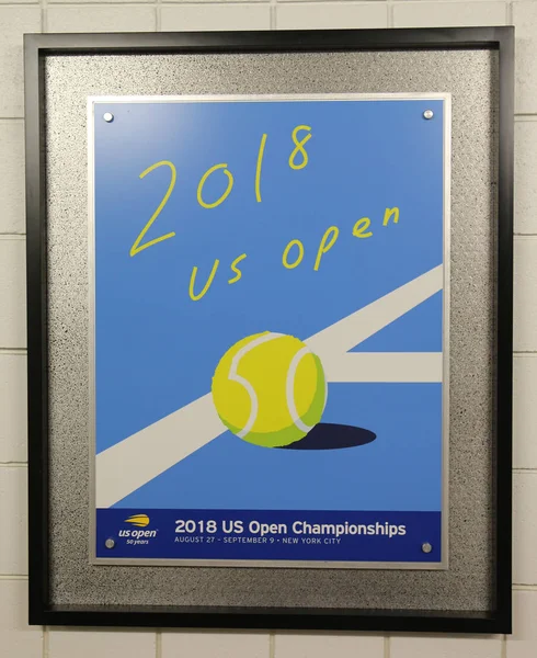 ニューヨーク 2018 2018年米国ニューヨークでビリー ジーン王ナショナル テニス センターで展示ポスターを開く — ストック写真
