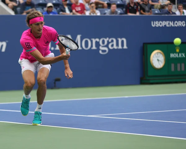 Nova Iorque Agosto 2018 Jogador Profissional Tênis Alexander Zverev Alemanha — Fotografia de Stock