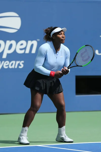 New York Augustus 2018 Grand Slam Champion Serena Williams Praktijken — Stockfoto