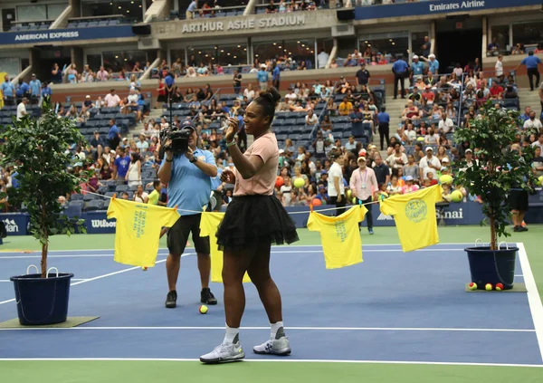 Nueva York Agosto 2018 Serena Williams Veces Campeona Del Grand —  Fotos de Stock