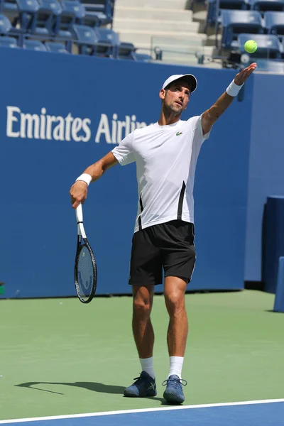 New York August 2018 Der Malige Grand Slam Champion Novak — Stockfoto