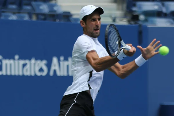 Nueva York Agosto 2018 Novak Djokovic Veces Campeón Del Grand — Foto de Stock