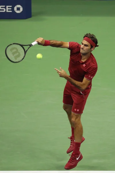 New York Augustus 2018 Tijd Grand Slam Champion Roger Federer — Stockfoto