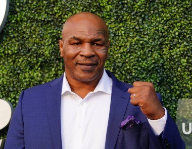 New York - 27 Ağustos 2018: Eski boks şampiyonu Mike Tyson 2018 bize açık açılış töreninde katılır New York'ta Billie Jean King Ulusal Tenis Merkezi