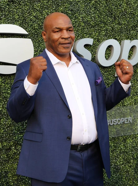 Nova Iorque Agosto 2018 Campeão Boxe Mike Tyson Participa Cerimônia — Fotografia de Stock