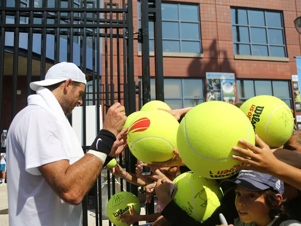 New York Eylül 2018 Grand Slam Şampiyonu Juan Martin Del — Stok fotoğraf