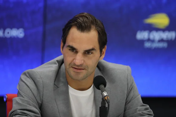 New York Ağustos 2018 Zaman Grand Slam Şampiyonu Roger Federer — Stok fotoğraf