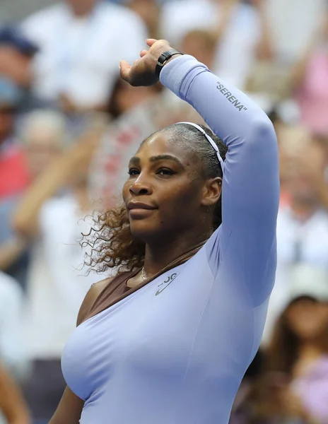 New York Eylül 2018 Kez Grand Slam Şampiyonu Serena Williams — Stok fotoğraf