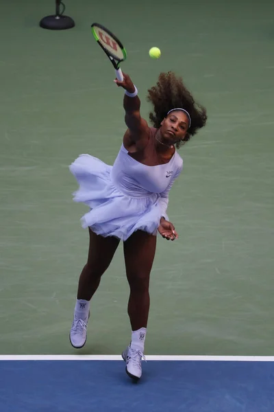 Nova Iorque Setembro 2018 Vezes Campeã Grand Slam Serena Williams — Fotografia de Stock