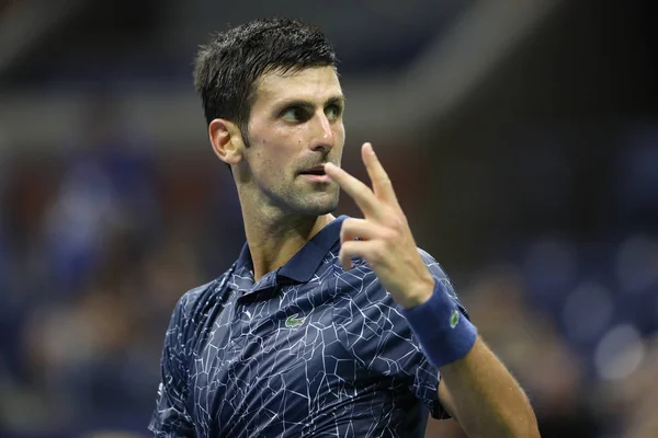 New York Settembre 2018 Volte Campione Del Grande Slam Novak — Foto Stock