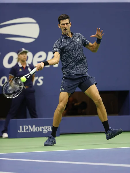 New York Září 2018 13Čas Grandslamový Šampion Novak Djokovič Srbska — Stock fotografie