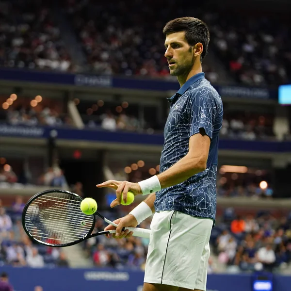 New York Settembre 2018 Volte Campione Del Grande Slam Novak — Foto Stock