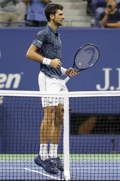 Nova Iorque Setembro 2018 Vezes Campeão Grand Slam Novak Djokovic — Fotografia de Stock