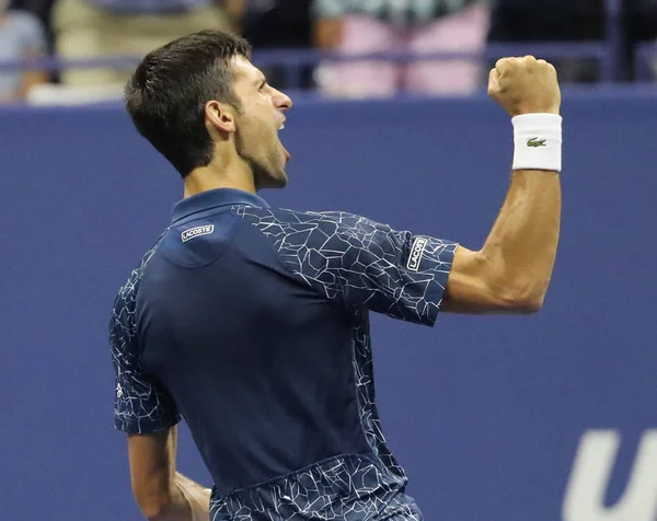 Nueva York Septiembre 2018 Novak Djokovic Campeón Del Grand Slam — Foto de Stock