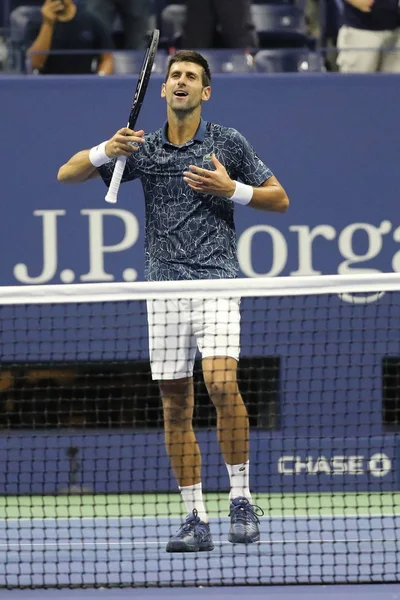 New York September 2018 Tijd Grand Slam Champion Novak Djokovic — Stockfoto