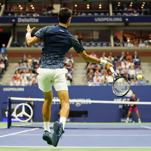 New York Září 2018 13Čas Grandslamový Šampion Novak Djokovič Srbska — Stock fotografie